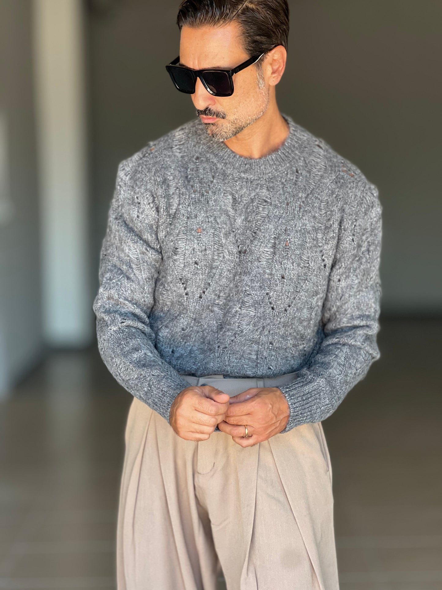 MAGLIA GIRO ROTTURE GRIGIO