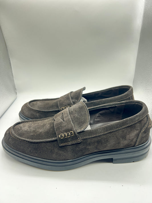 MOCASSINO CAMOSCIO TESTA MORO FONDO GOMMA