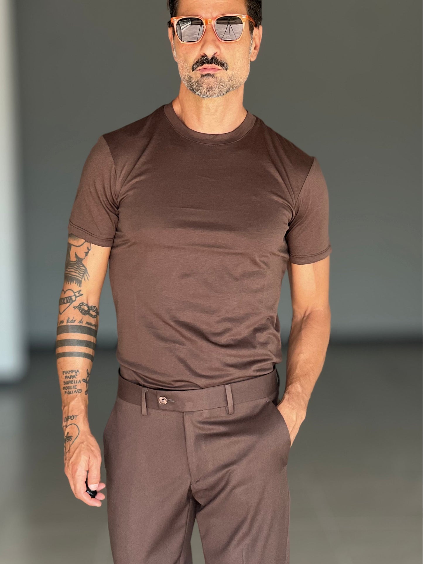 T SHIRT MORO COTONE FILO DI SCOZIA