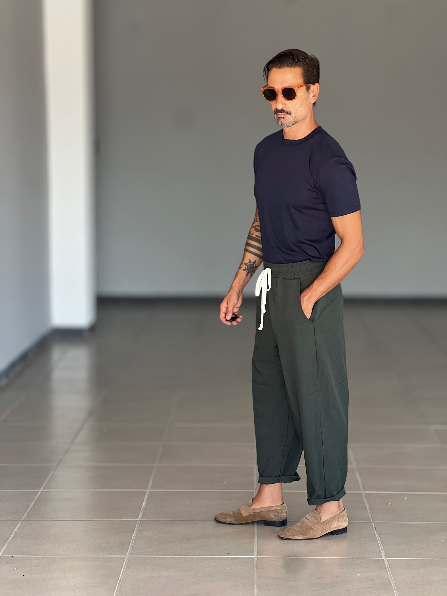 PANTALACCIO VERDE VISCOSA E MISTI