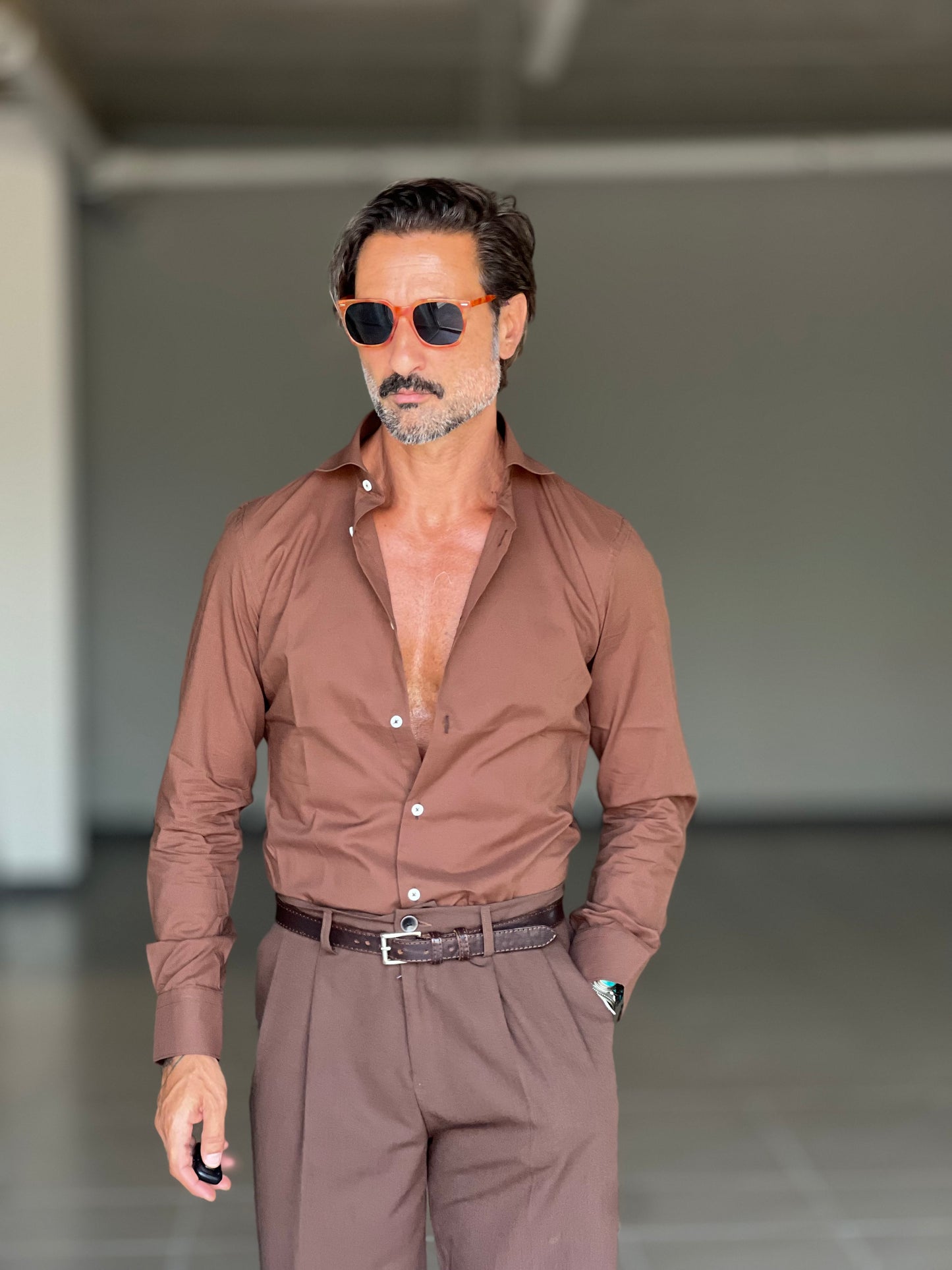 CAMICIA MORO MUSSOLA DI COTONE