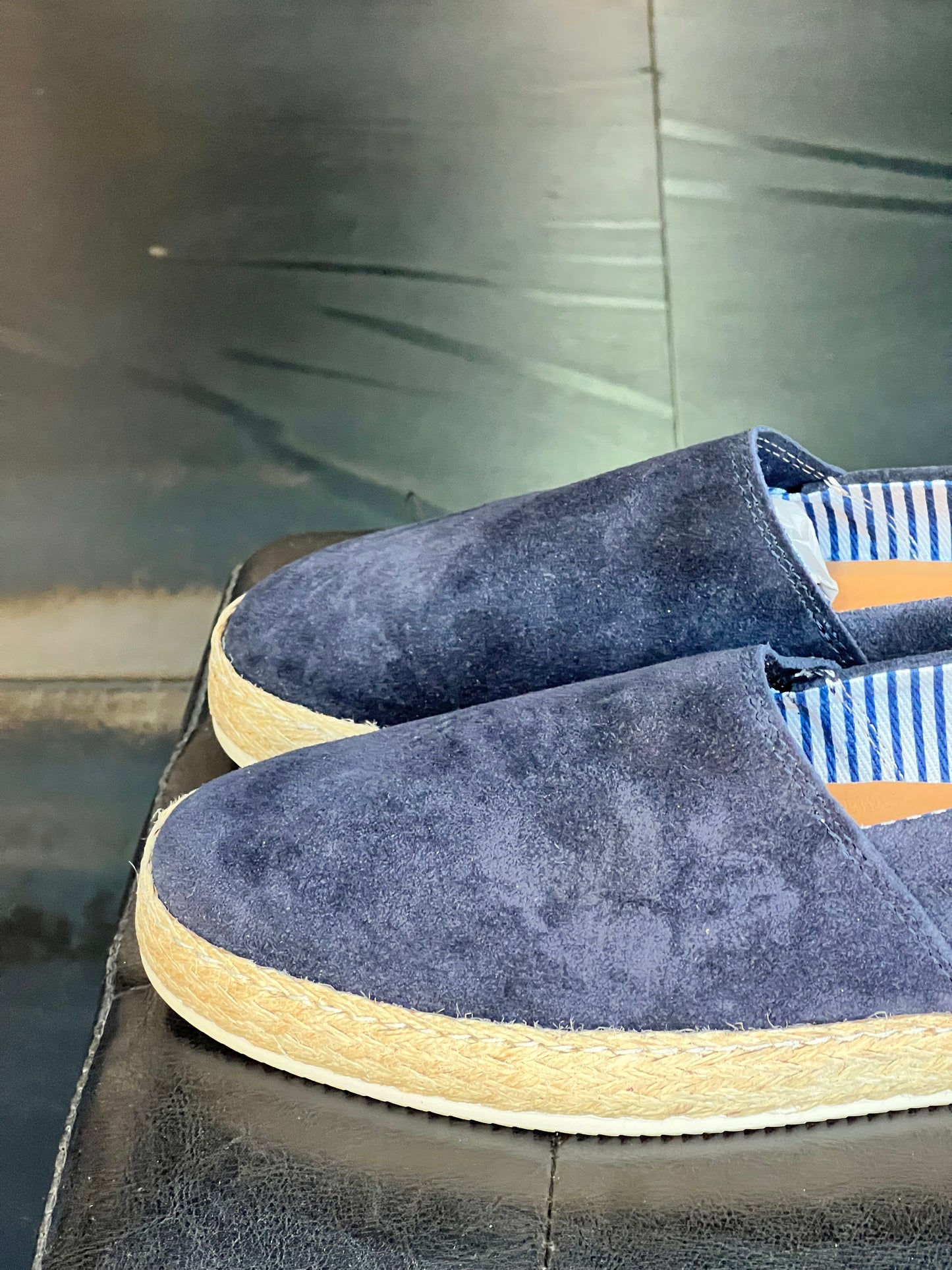 DOUBLE BUCKLE BLACK SUEDE LOAFERS