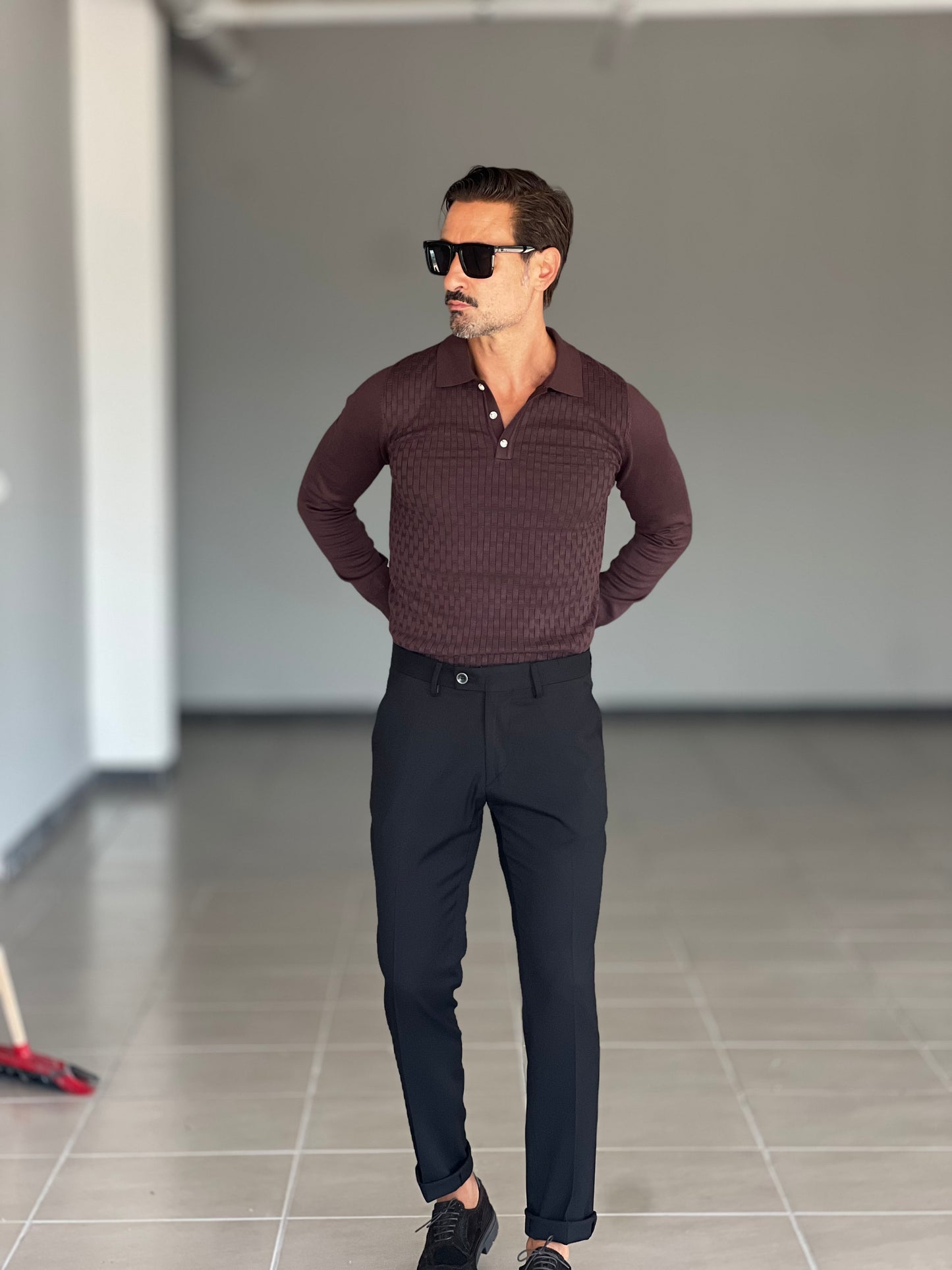 POLO MORO TRAMATA VISCOSA E MISTI