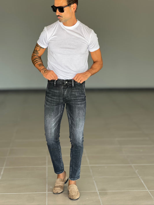 JEANS BOLOGNA LAVAGGIO GRIGIO