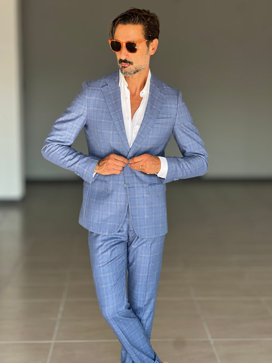 ABITO GALLES CELESTE MONOPETTO