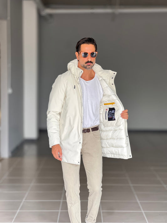 PARKA BL11 PANNA TESSUTO TECNICO