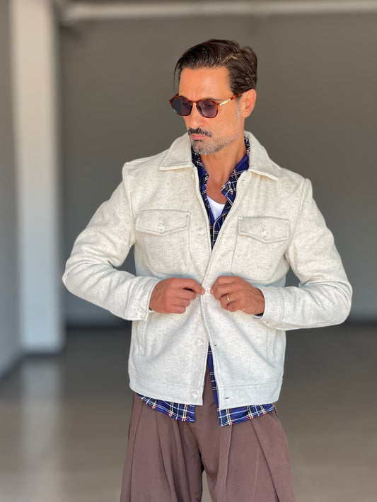 FILL JACKET PANNO BURRO