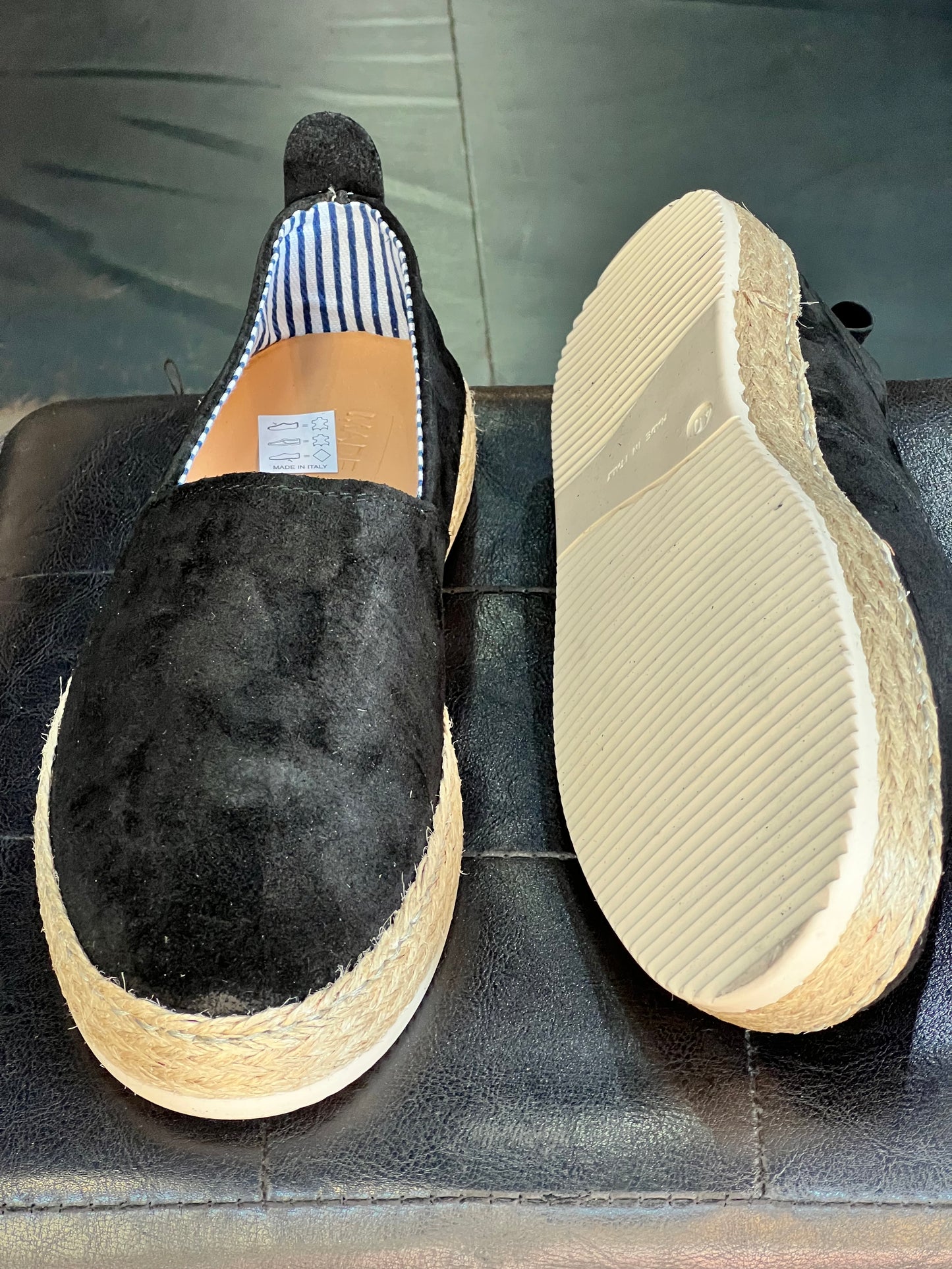 DOUBLE BUCKLE BLACK SUEDE LOAFERS
