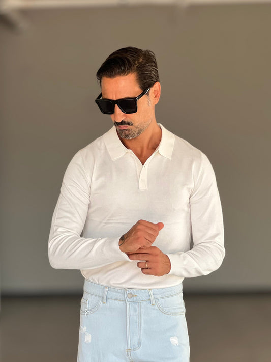 POLO BIANCA RASATA VISCOSA E MISTI