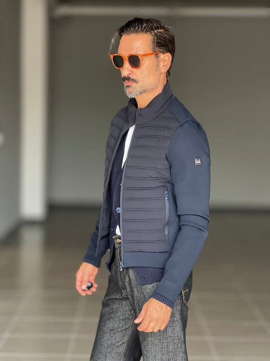 PIUMINO BLU MANICA IN MAGLIA BL11