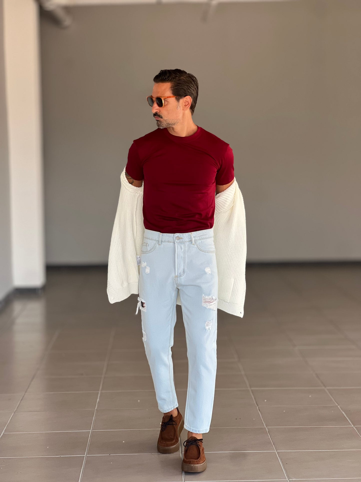 CARDIGAN SCIALLATO PANNA BL11