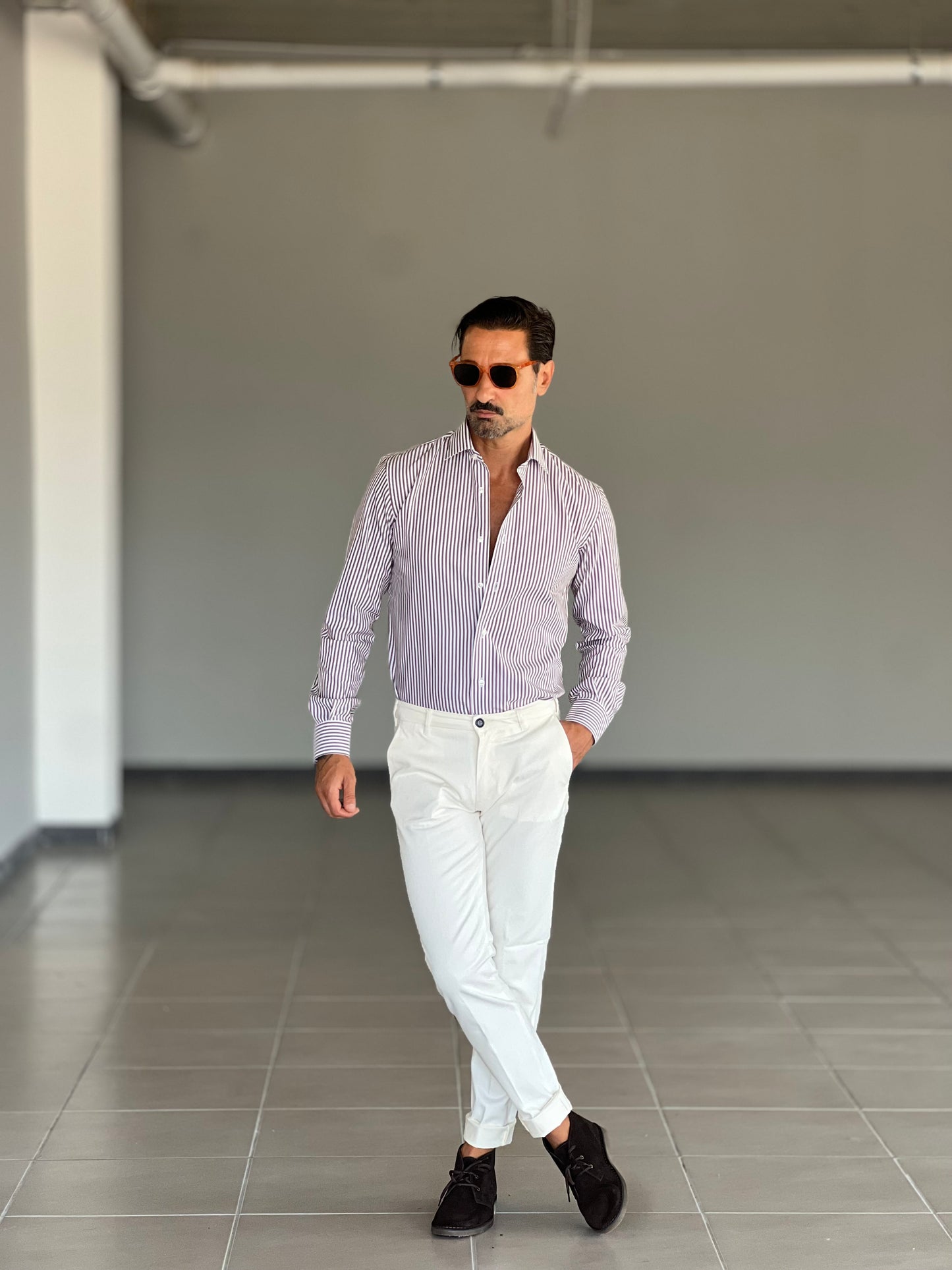CAMICIA DEPOT BACCHETTA BIANCA E MORO