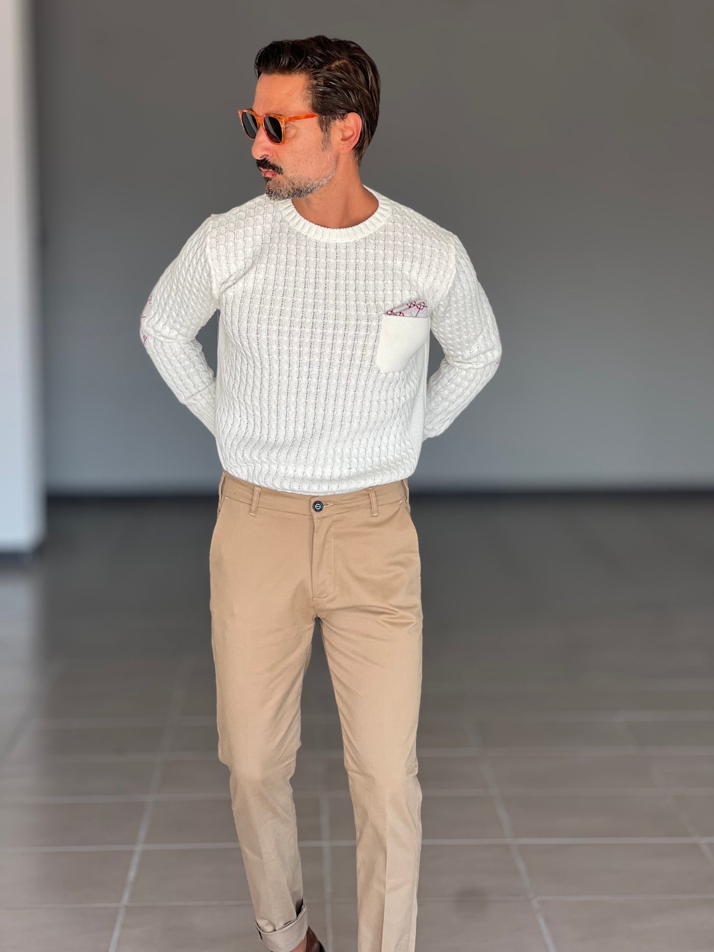 MAGLIA OPERATA PANNA TOPPE AI GOMITI