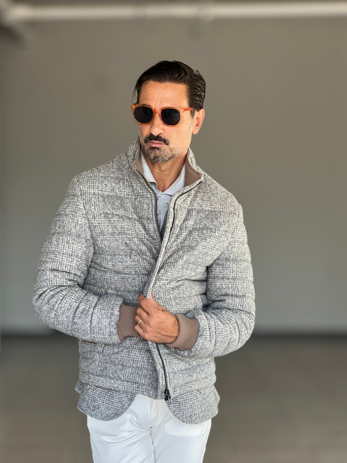 PIUMINO TARTAN GRIGIO LANA E MISTI PANNO XAGON