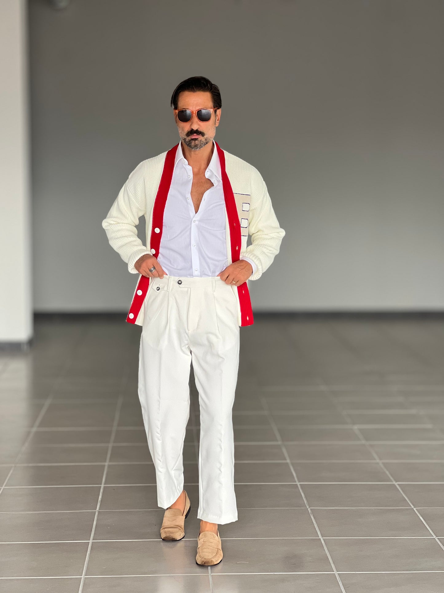 CARDIGAN PANNA DERBY RICAMO B