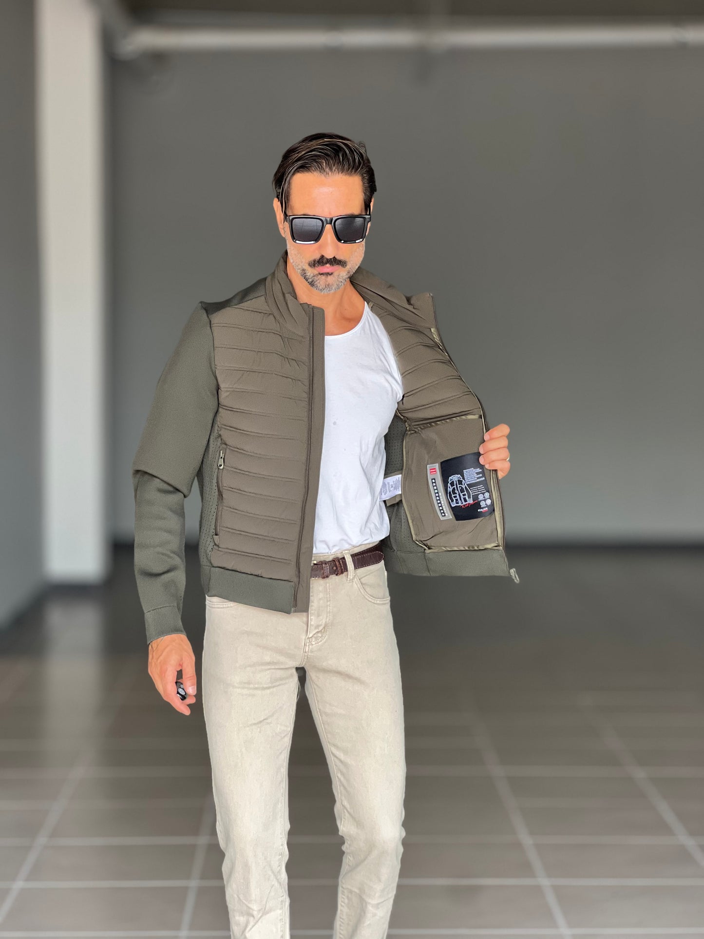 PIUMINO VERDE MANICA IN MAGLIA BL11