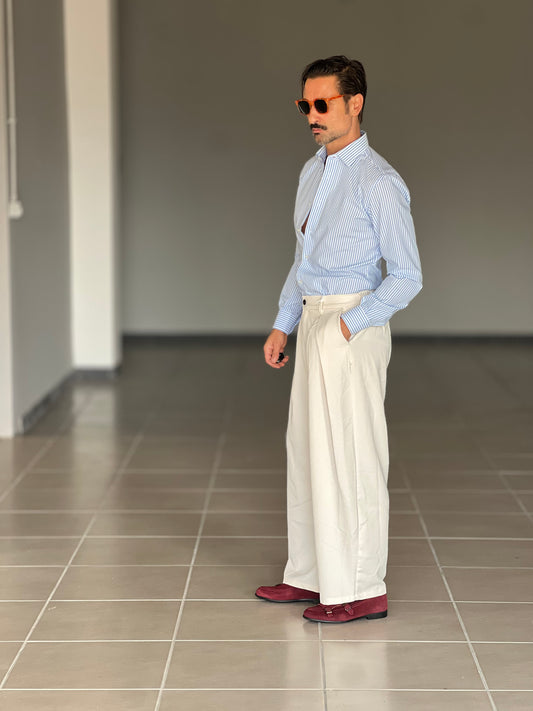 BLACK CHAIN VISCOSE TROUSERS