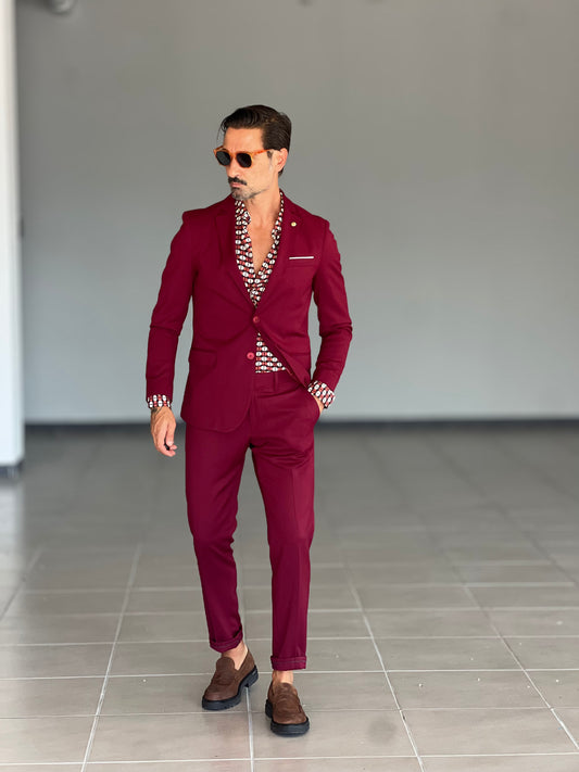 ABITO PRUGNA MONOPETTO VISCOSA