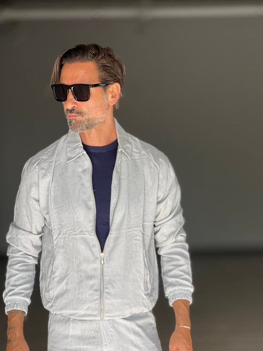 ECO-LEATHER BIKER WITH BLACK ON BLACK STUD