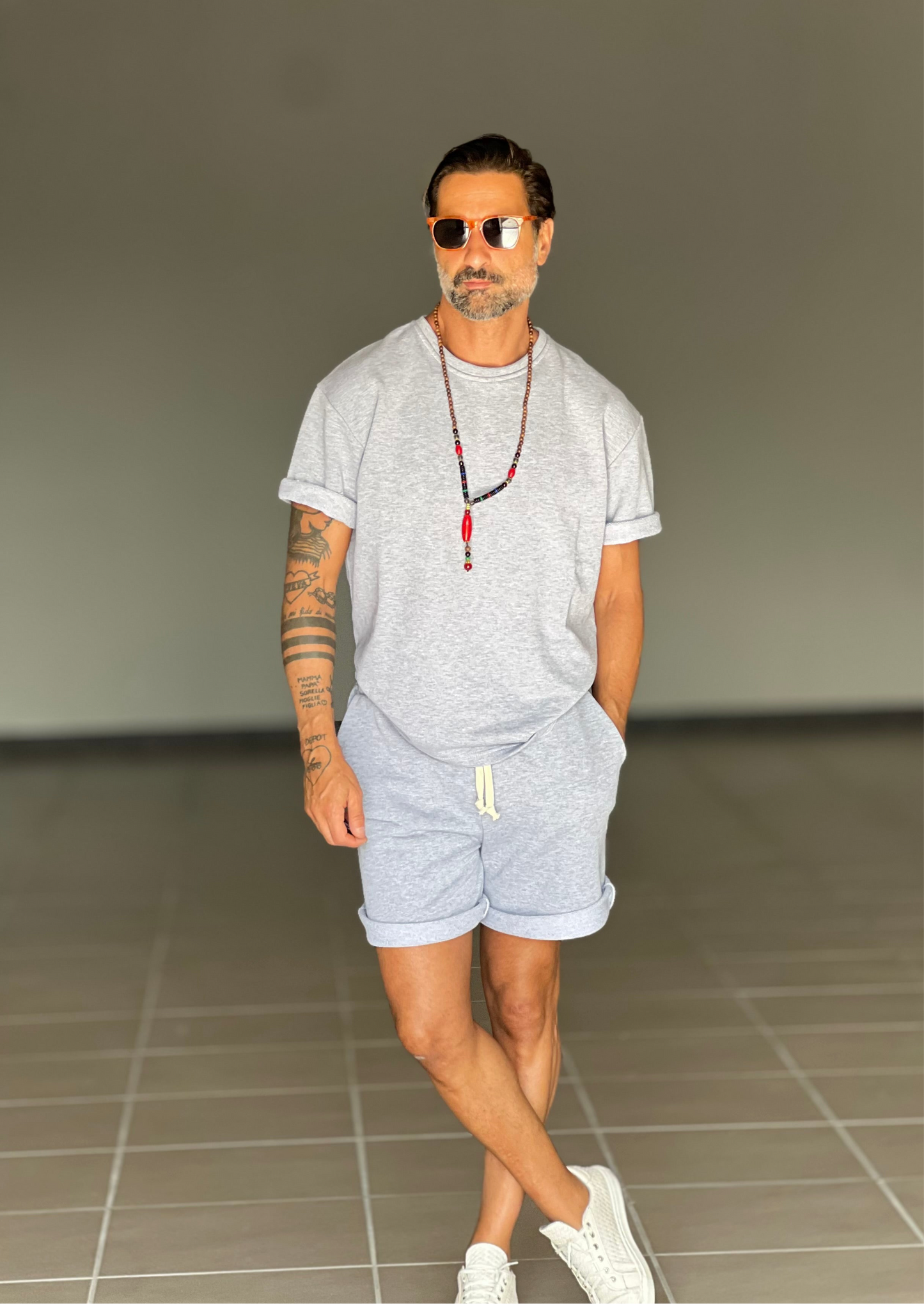COORDINATO GRIGIO FELPA