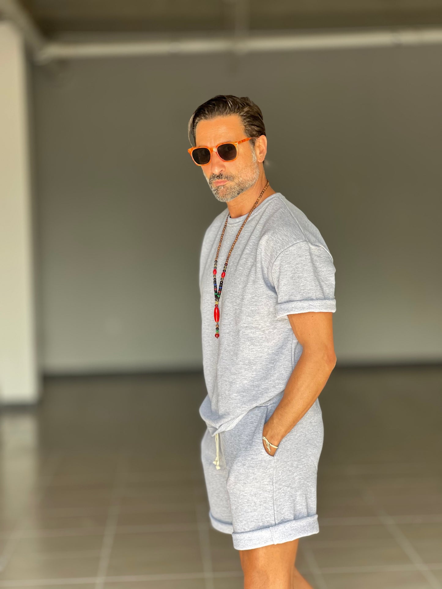 COORDINATO GRIGIO FELPA