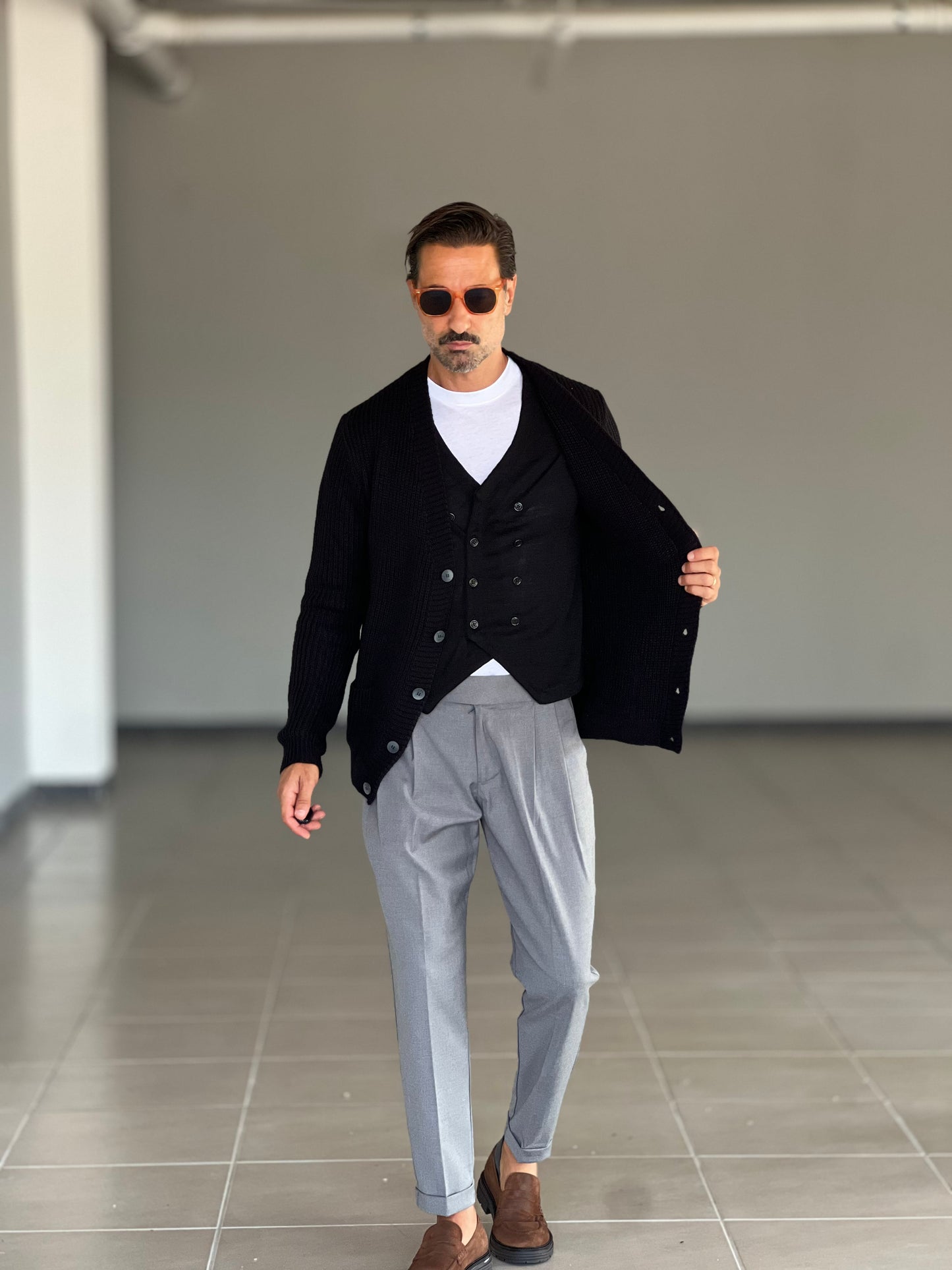 CARDIGAN DERBY NERO BL11