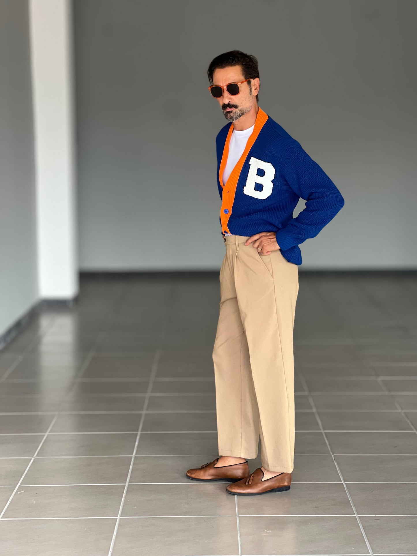 PANTALONE FONDO AMPIO CAMMELLO GAMBA A PALAZZO