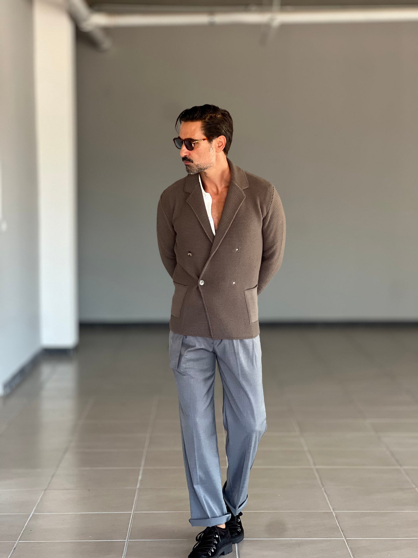 CARDIGAN MORO GIACCA DOPPIOPETTO NIDO D'APE