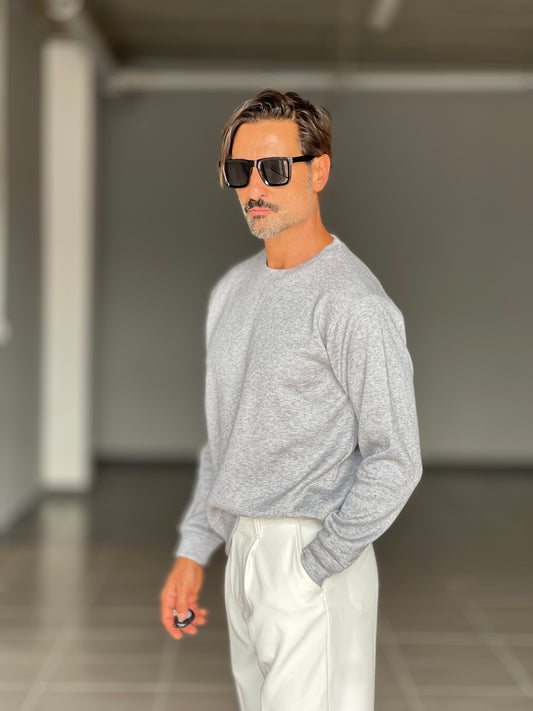 FELPA GRIGIA MELANGE ALTATENSIONE