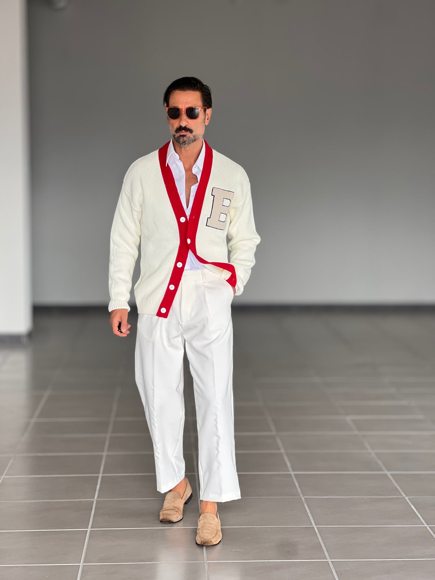 PANTALONE FONDO AMPIO PANNA GAMBA A PALAZZO