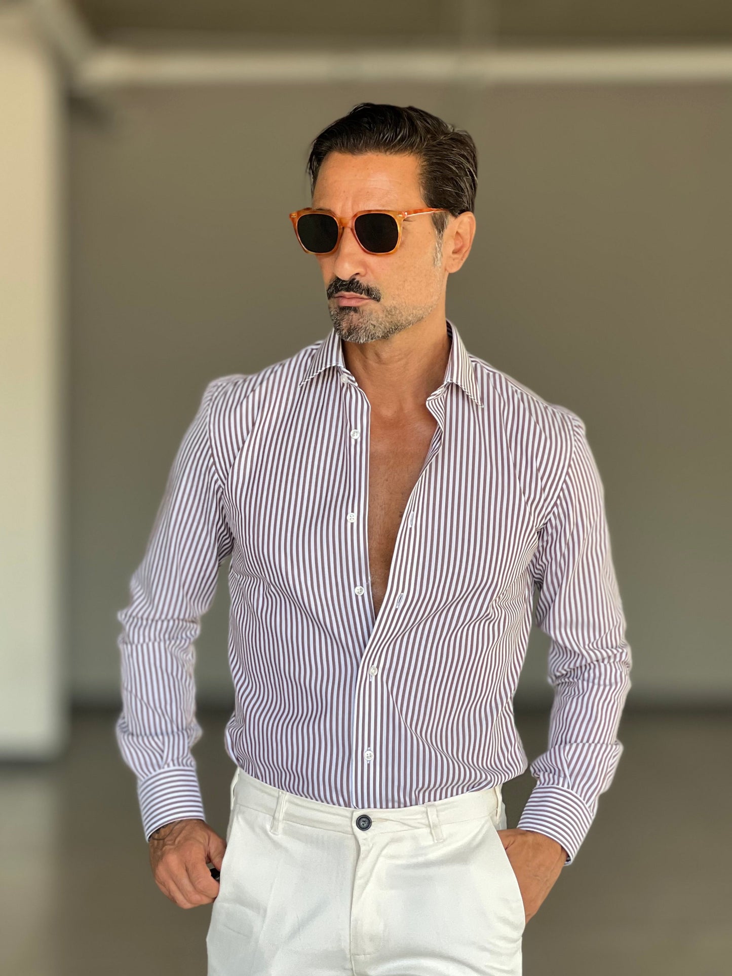 CAMICIA DEPOT BACCHETTA BIANCA E MORO