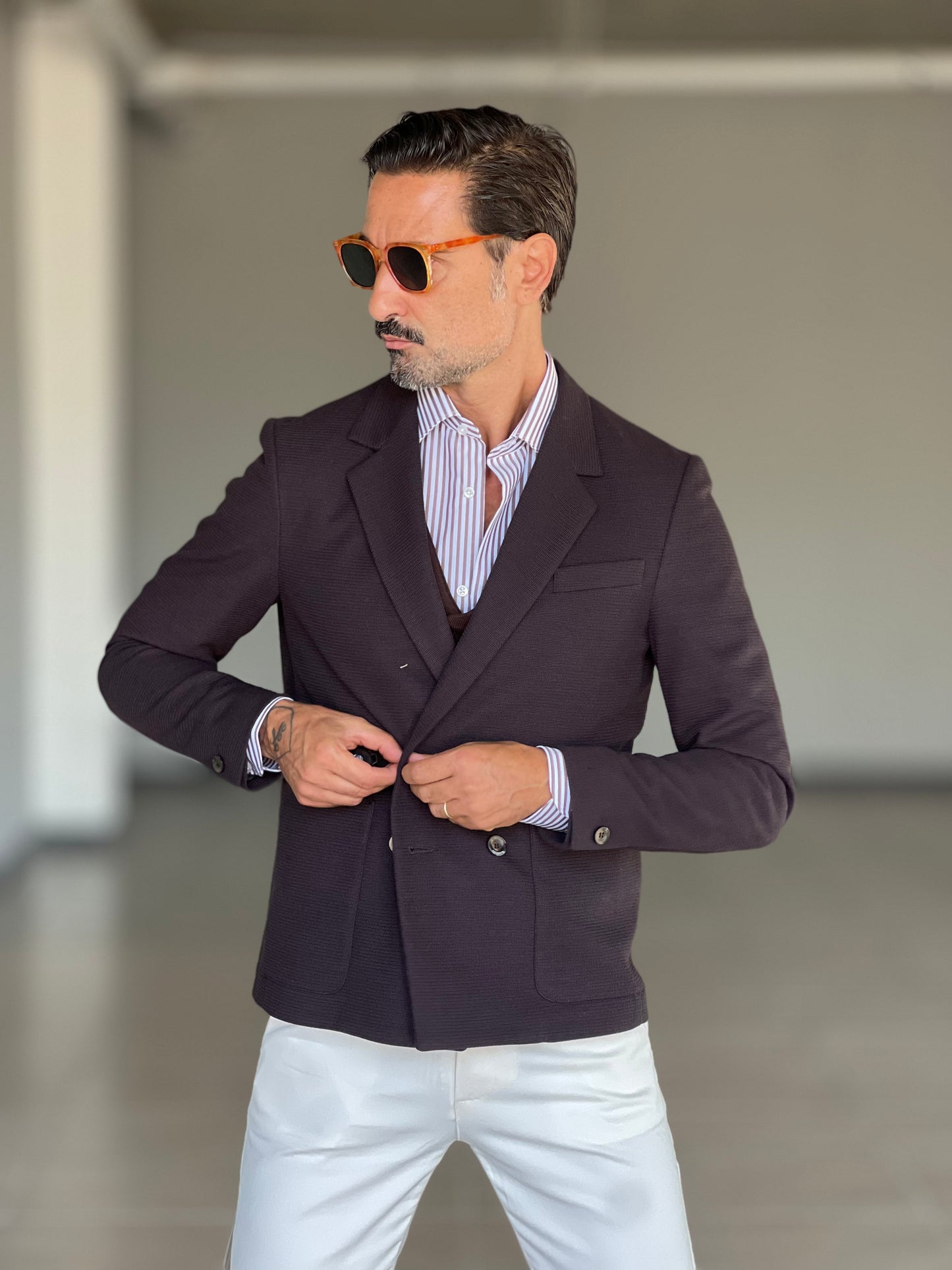 CAMICIA DEPOT BACCHETTA BIANCA E MORO