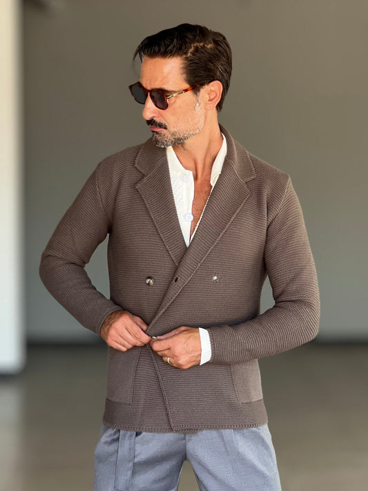 CARDIGAN MORO GIACCA DOPPIOPETTO NIDO D'APE