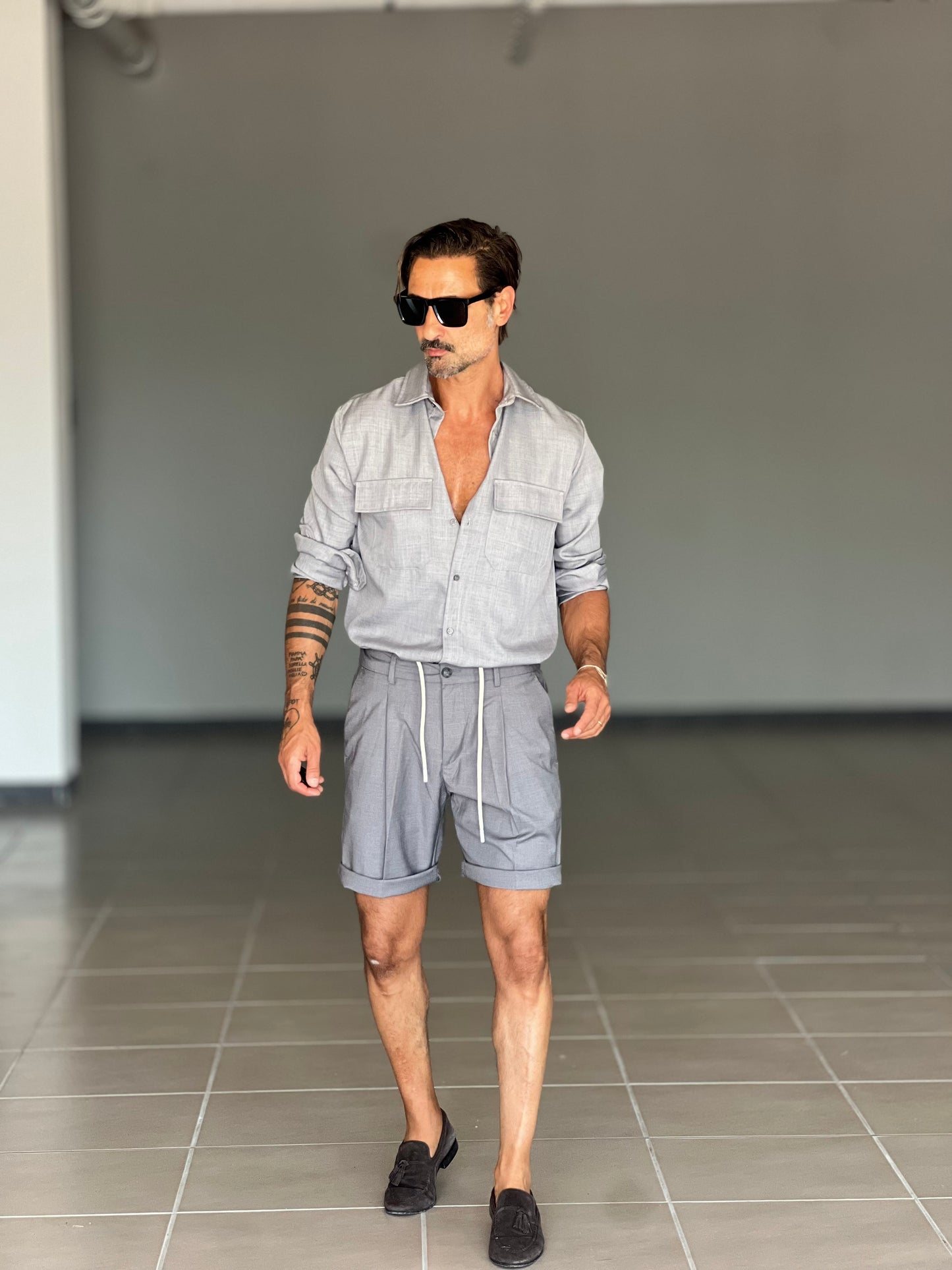 BERMUDA GRIGIO PUNTO MILANO