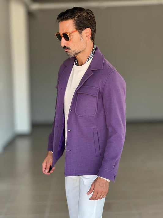 FILL JACKET PANNO MELANZANA