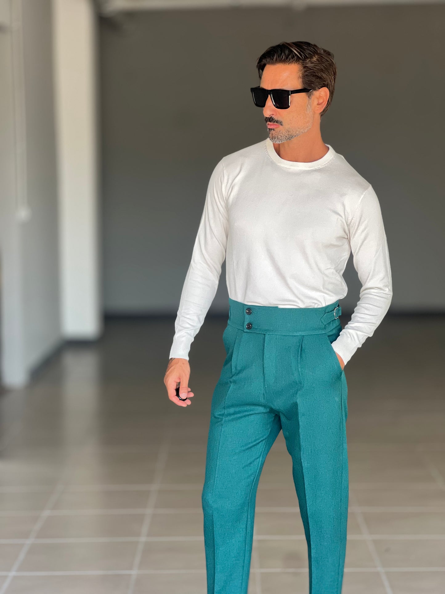 MAGLIA GIRO BIANCO 2 FILI VISCOSA E MISTI
