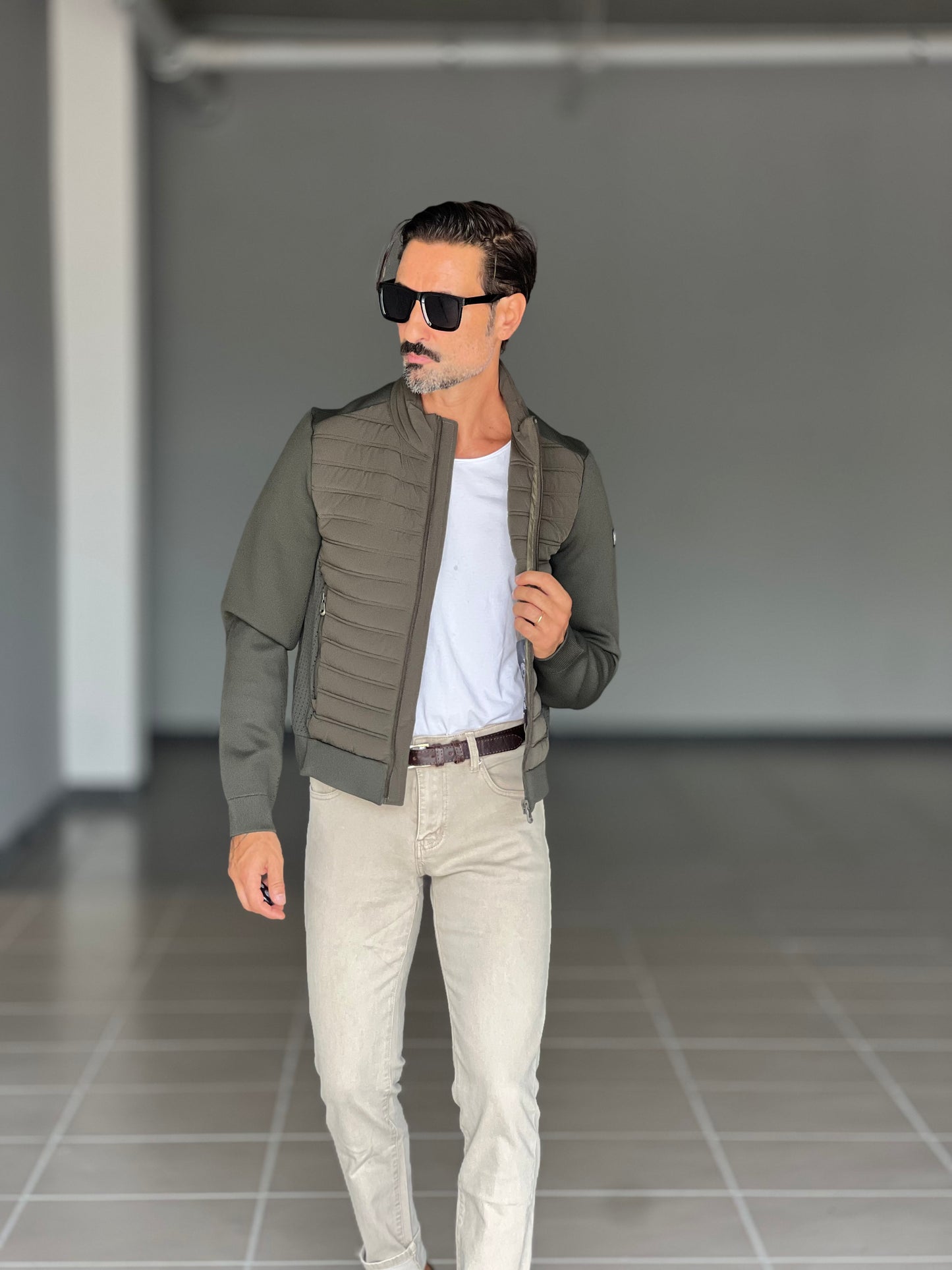 PIUMINO VERDE MANICA IN MAGLIA BL11