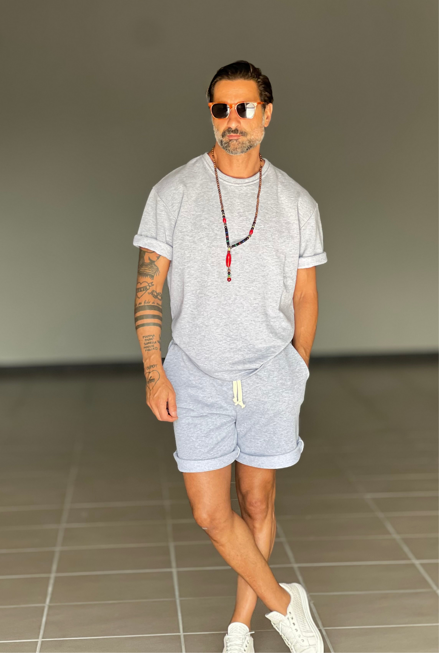 COORDINATO GRIGIO FELPA