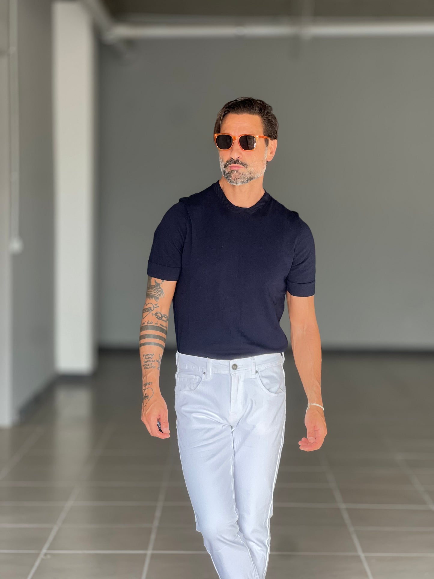 JEANS BIANCO COTONE ELASTICIZZATO