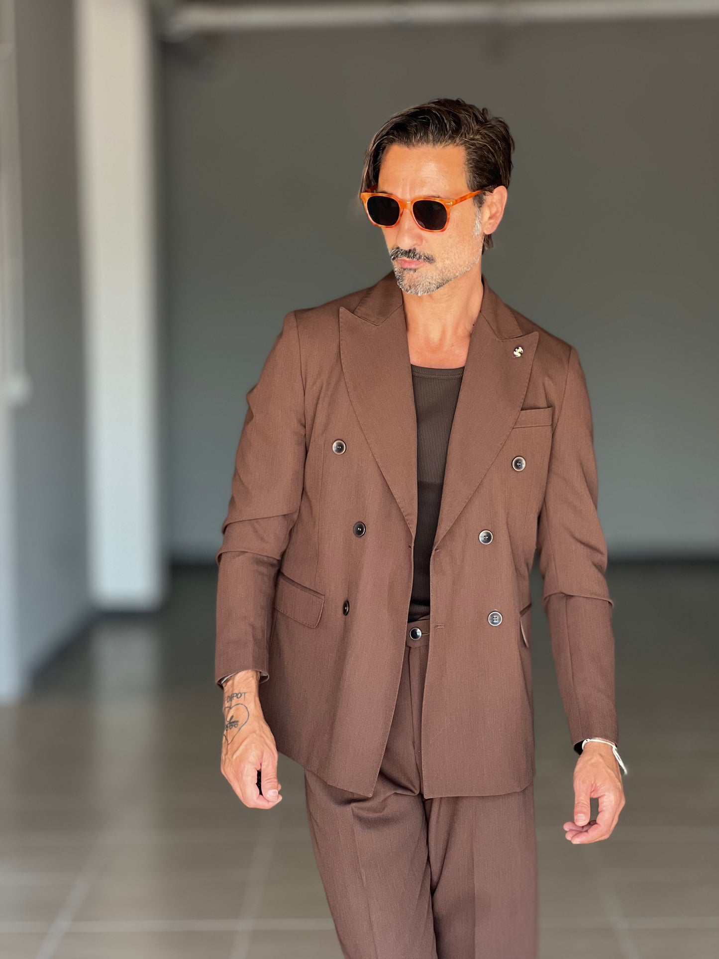ABITO MORO DOPPIOPETTO PANTALONE FONDO AMPIO
