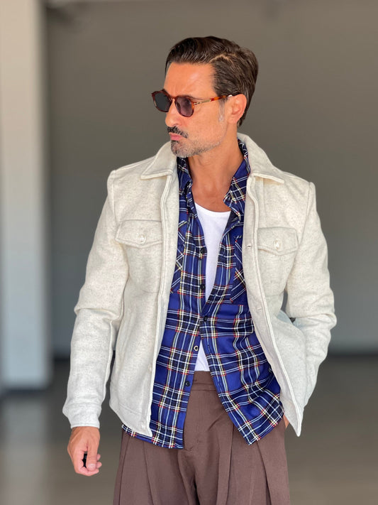 FILL JACKET PANNO BURRO