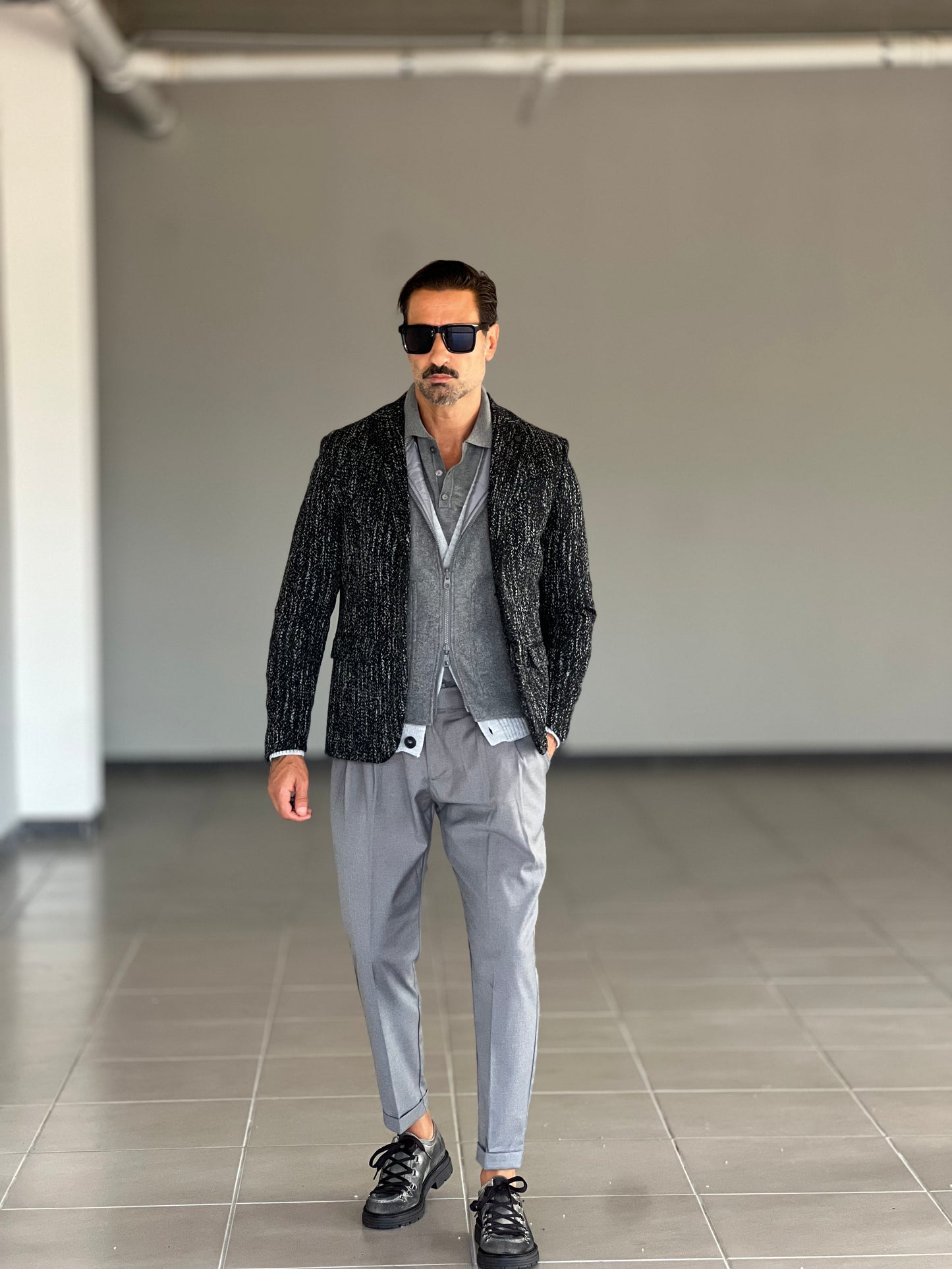 GIACCA MICROFANTASIA NERA XAGON