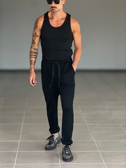 WHITE VISCOSE TROUSERS WITH REGULAR BOTTOM