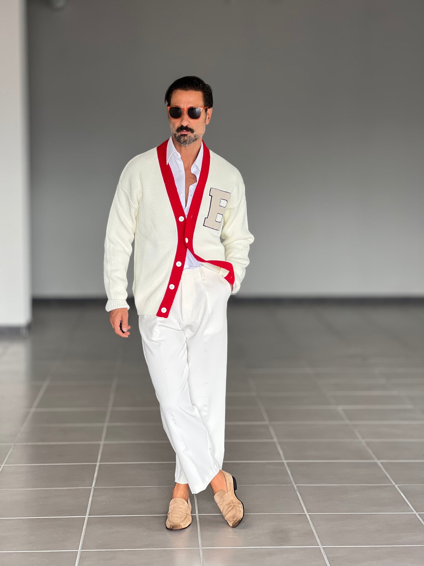 CARDIGAN PANNA DERBY RICAMO B