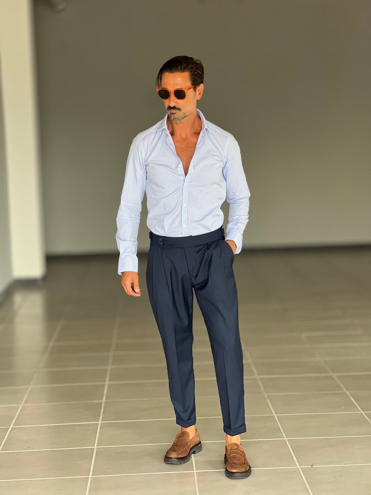 CAMICIA DEPOT BACCHETTA BIANCA E CELSTE FINA
