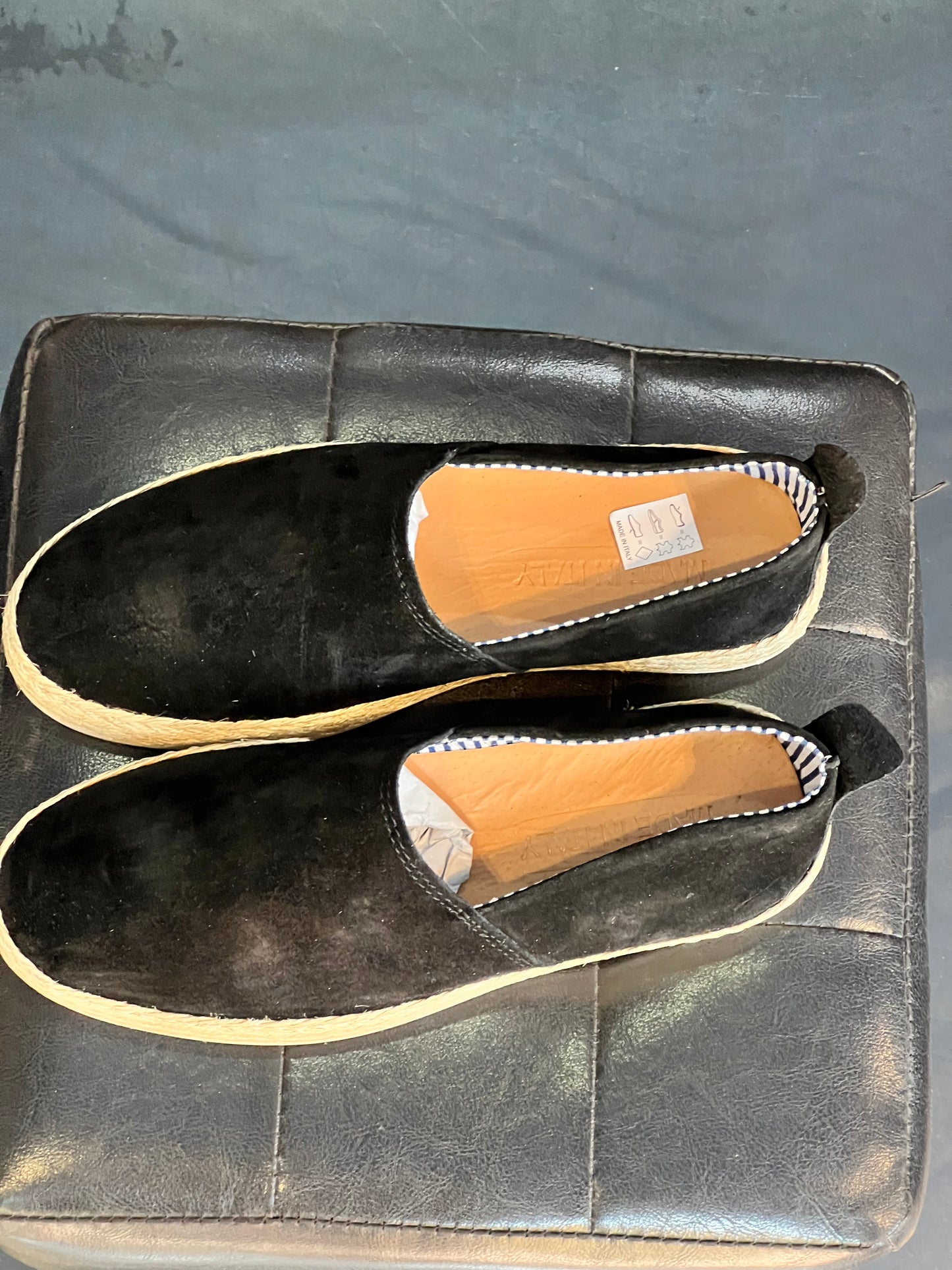 DOUBLE BUCKLE BLACK SUEDE LOAFERS