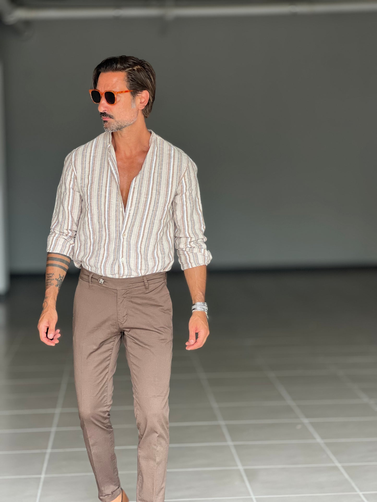 PANTALONE COTONE MORO RASATO TASCA AMERICA