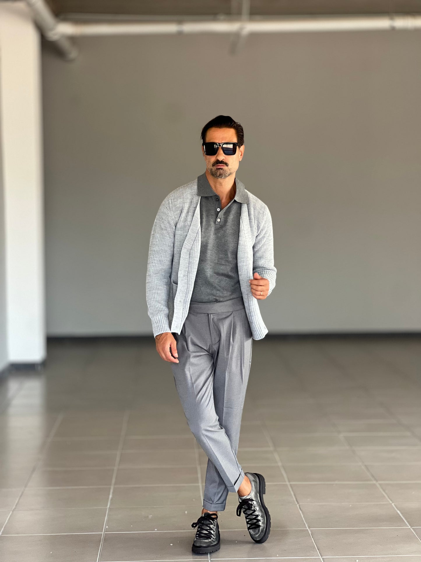 CARDIGAN GRIGIO MAGLIA INGLESE