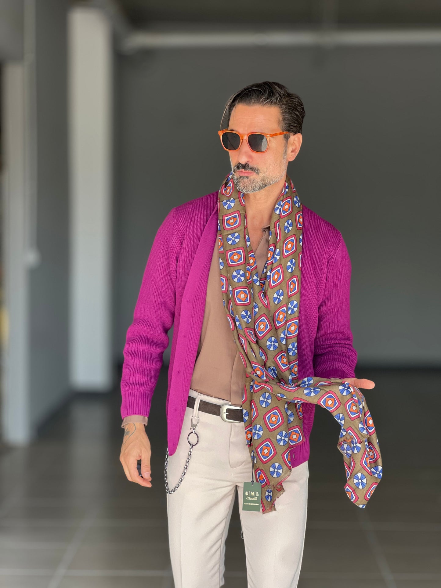 CARDIGAN LILLA MAGLIA INGLESE