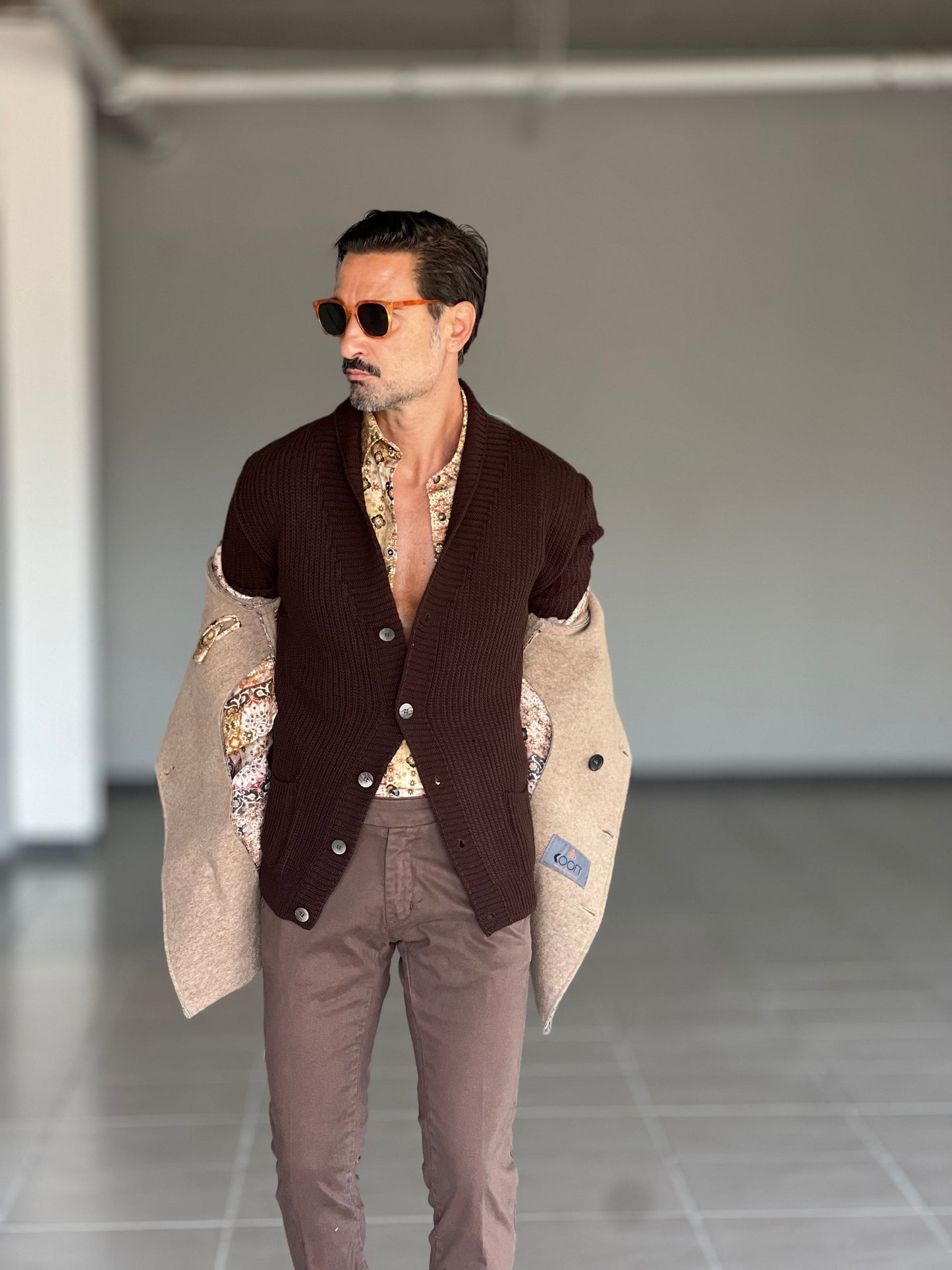 CARDIGAN SCIALLATO MORO BL11